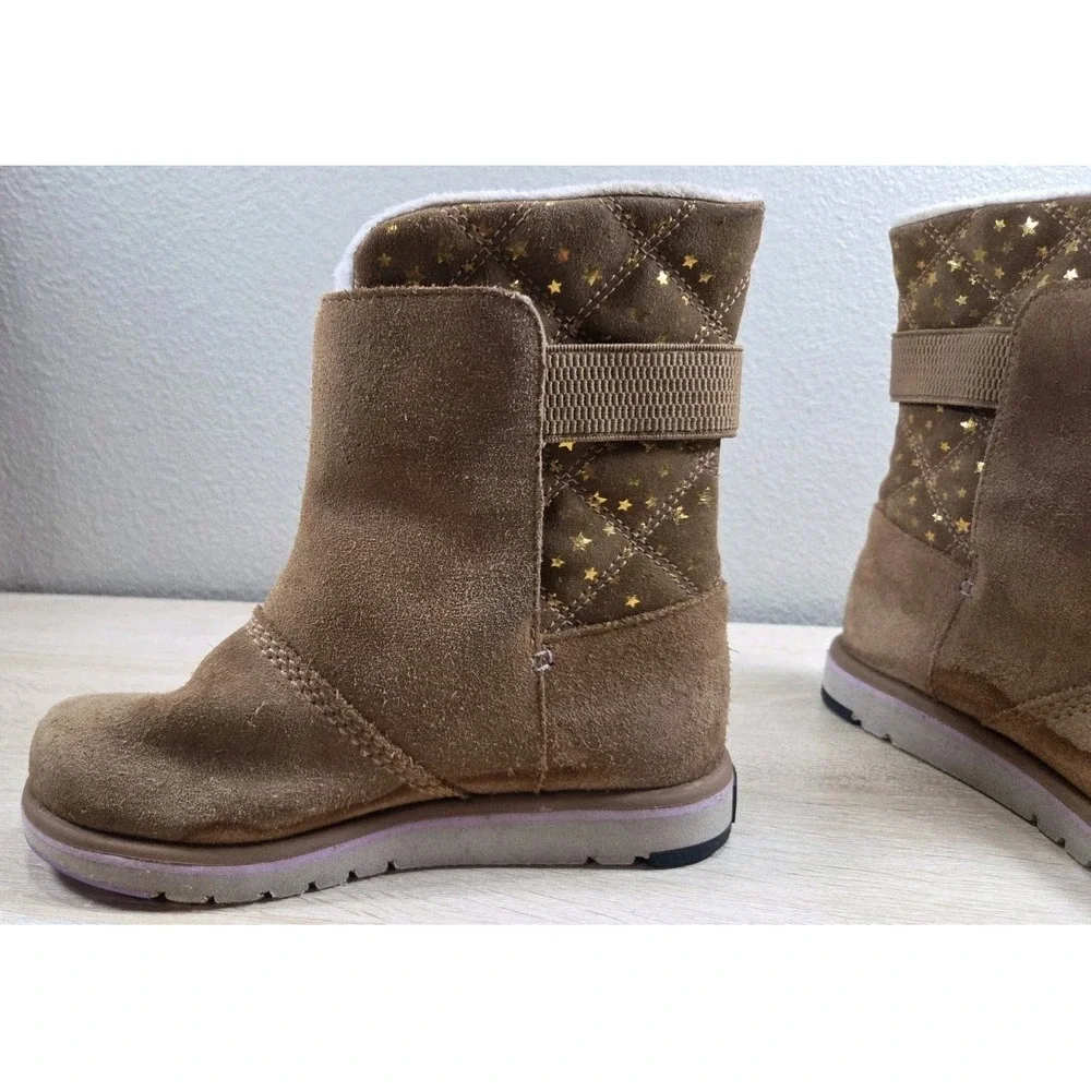 Sorel Whitney II Strap Youth Waterproof Boots Brown Stars US 3‎
